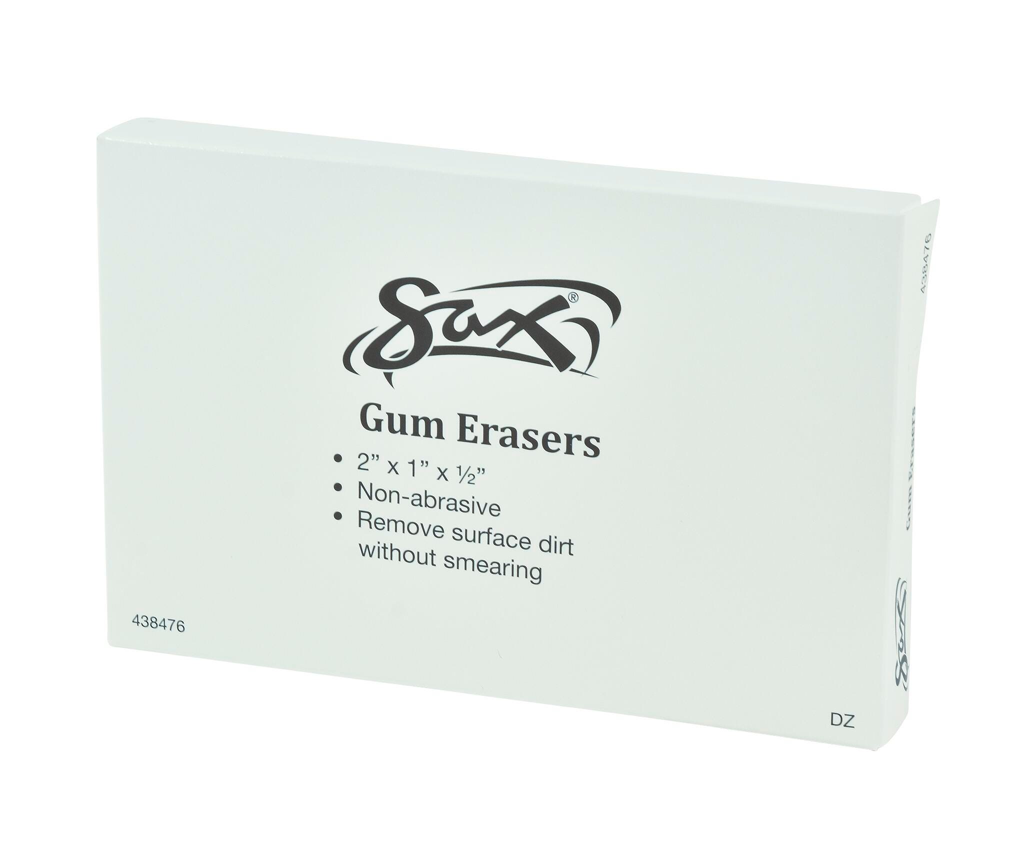 Sax Art Gum Erasers, 2 x 1 x 1/2 Inches, Brown, Pack of 12 438476